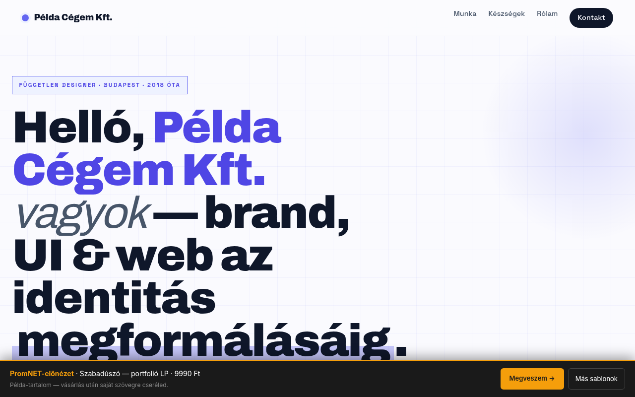 Szabadúszó — portfolió LP preview
